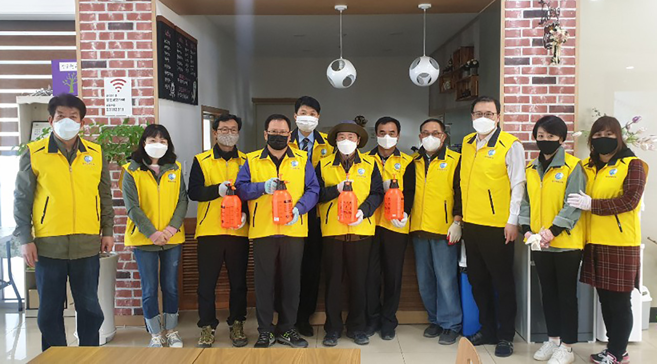 당진교회 사랑의방역봉사단.