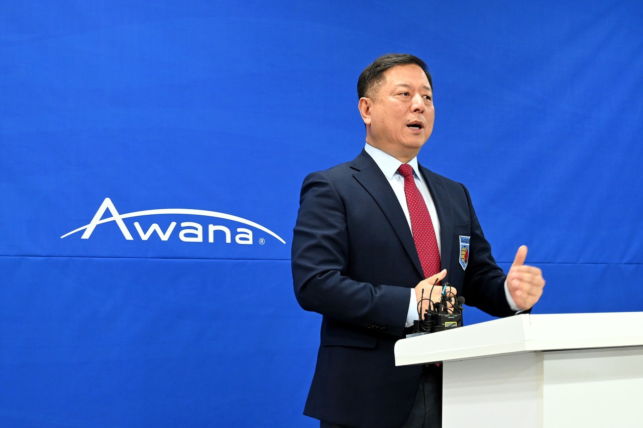 지난 10월 4일 열린 기자간담회에서 이종국 대표가 ‘어와나 아시아 퍼시픽 콘퍼런스’에 대해서 설명하고 있다.