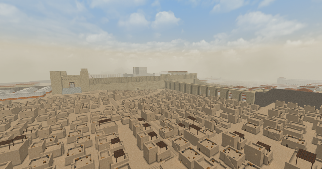 마인크래트프로 구현된 예루살렘.