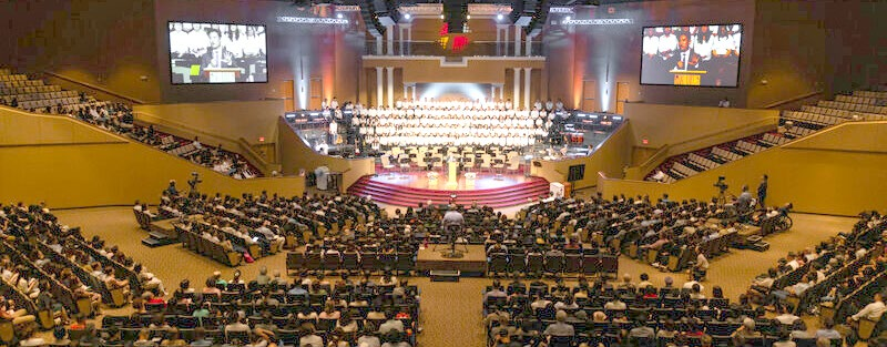 아틀란타 벧엘교회 본당 내부 모습.