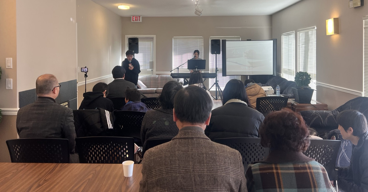 벤쿠버 소망의교회 예배장면.