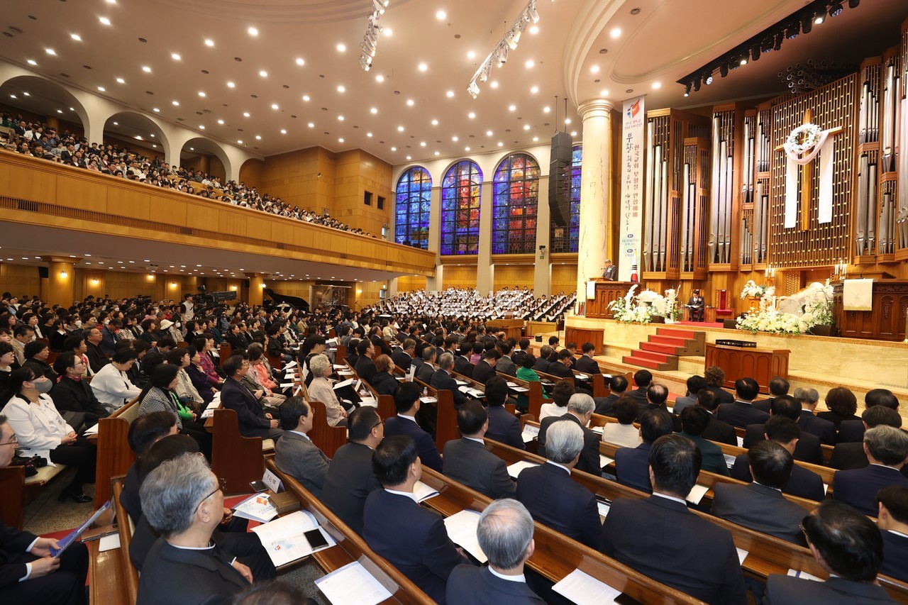 ‘2025 한국교회 부활절 연합예배’가 4월 20일 부활주일 광림교회에서 진행됐다.