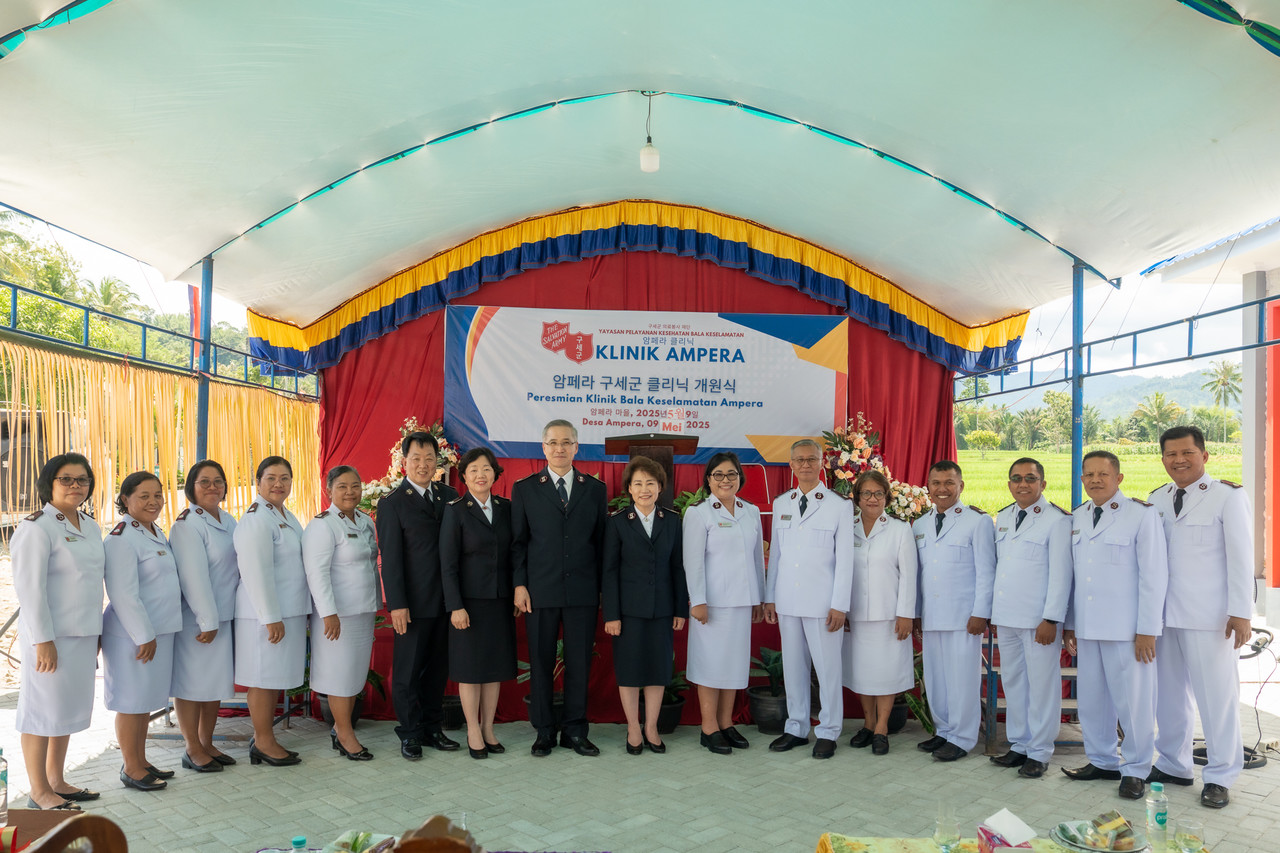 인도네시아 암페라 구세군 클리닉 개관식 현장. (사진=구세군 한국군국 제공)