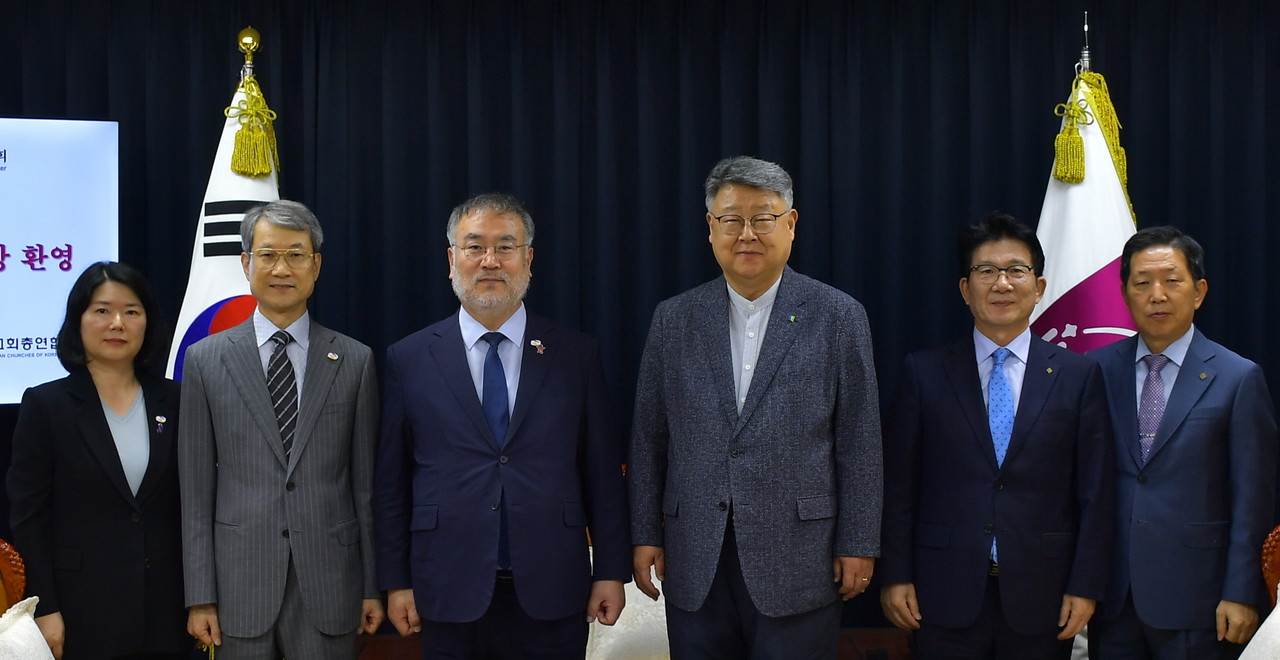 ‘10.29 이태원참사 특별조사위원회’가 지난 7월 7일 한국교회총연합을 방문했다. (사진=한국교회총연합 제공)