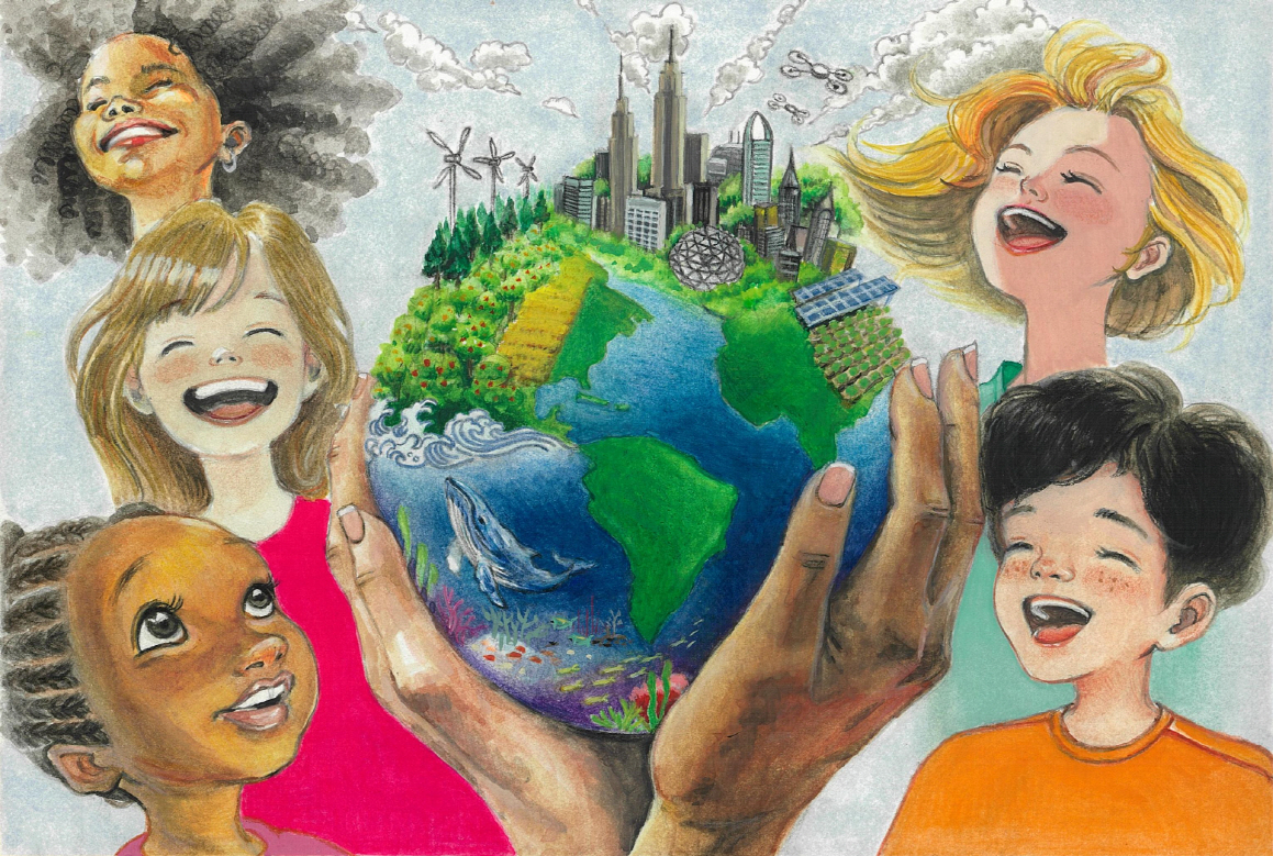 2025년 월드비전 꿈엽서그리기대회에 참가한 대방초등학교 최시원 학생의 교육부 장관상 작품. (이미지=최시원 학생 제공)